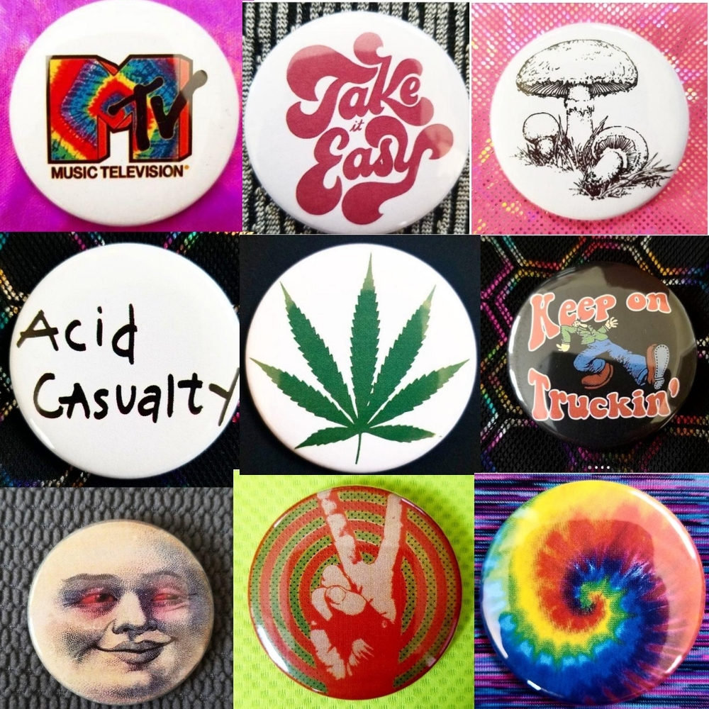 Stoner set of 9 2.25 inch pinbacks